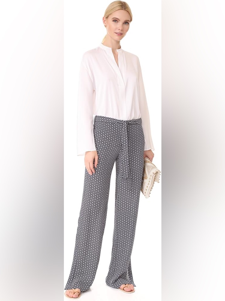 Theory Silk Pants Geo Print Size 4